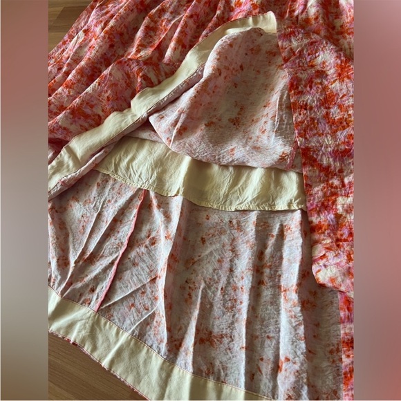 By Anthropologie Short-Sleeve Smocked Babydoll Midi Dress Size 1X - Picture 9 of 13